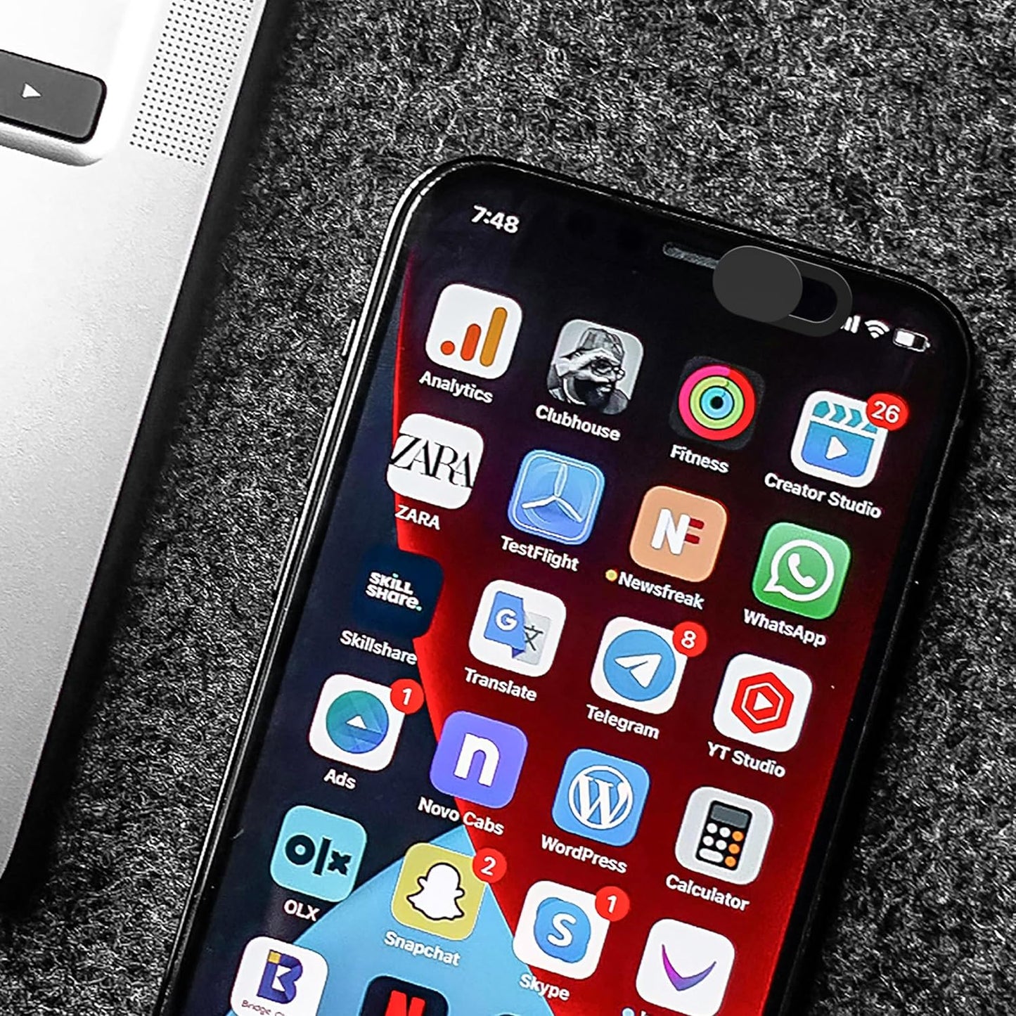 Sleek Black Camera Covers - Small