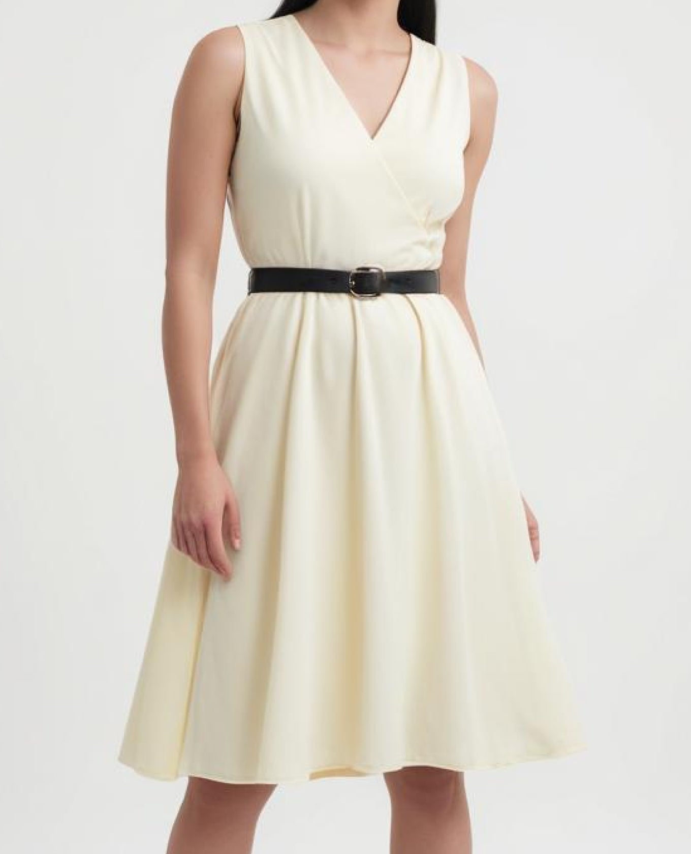 Women Lace Belted A-Line Dress