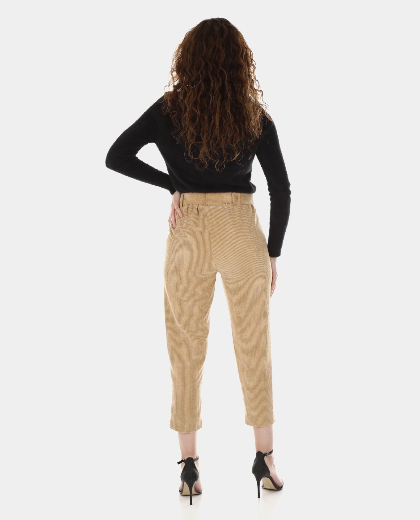 Girls Tapered Cotton Blend Trousers