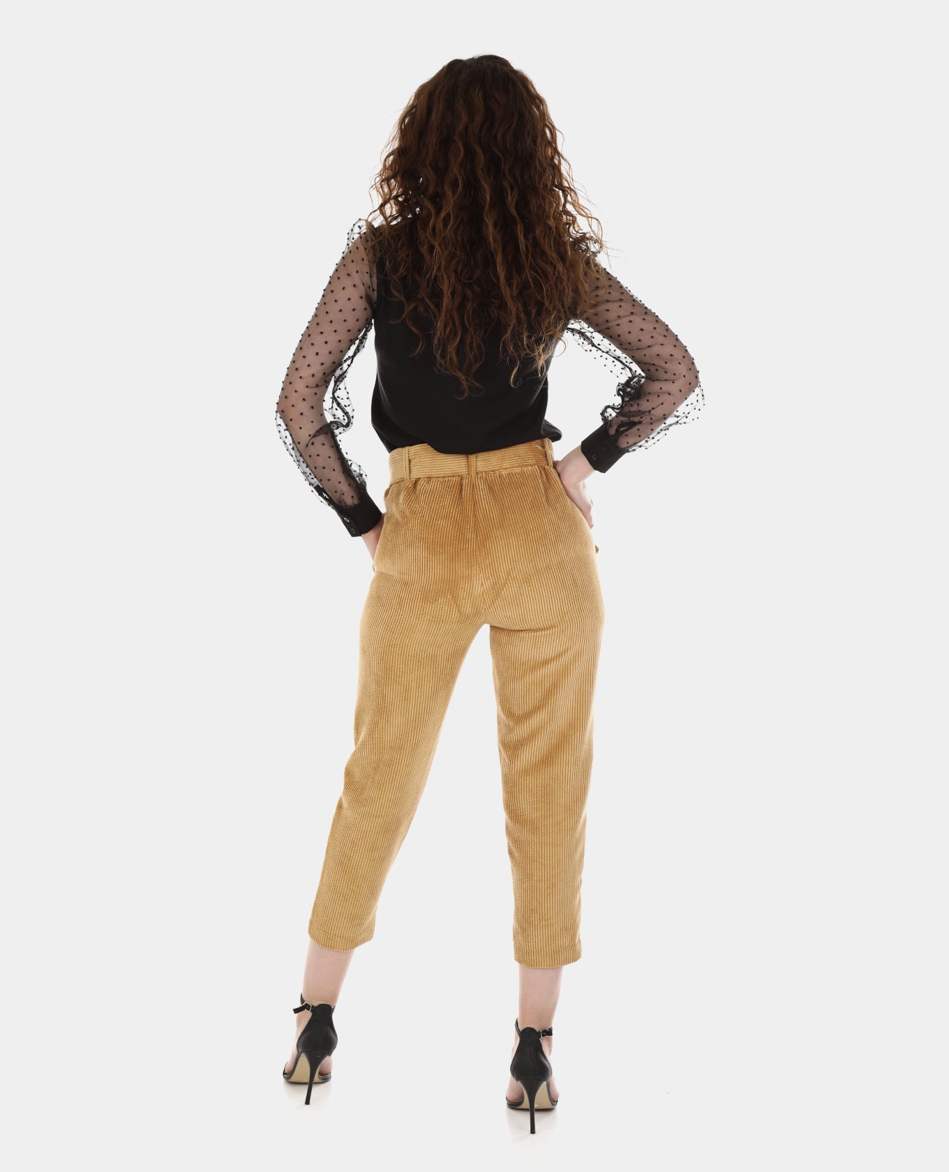 Girls Tapered Cotton Blend Trousers