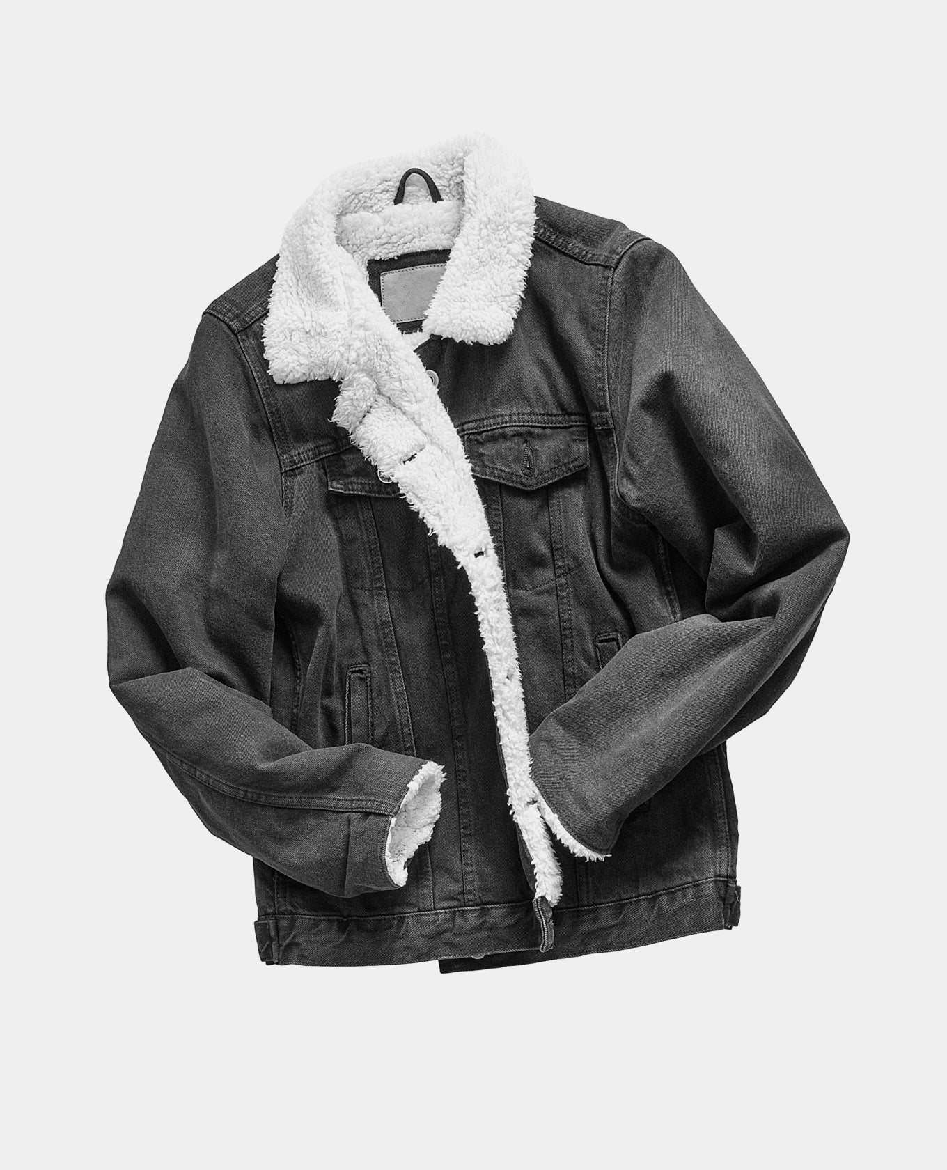 Navy Shearling Jacket Fully Lined