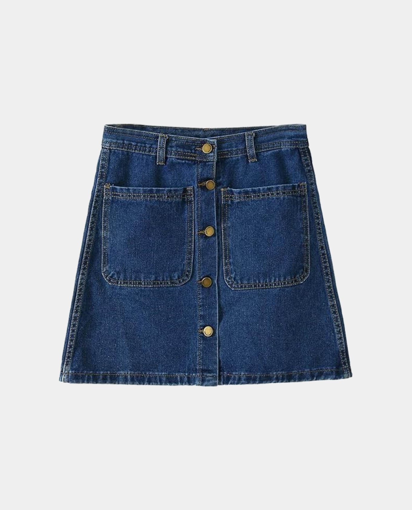 Women Solid A-line Blue Skirt