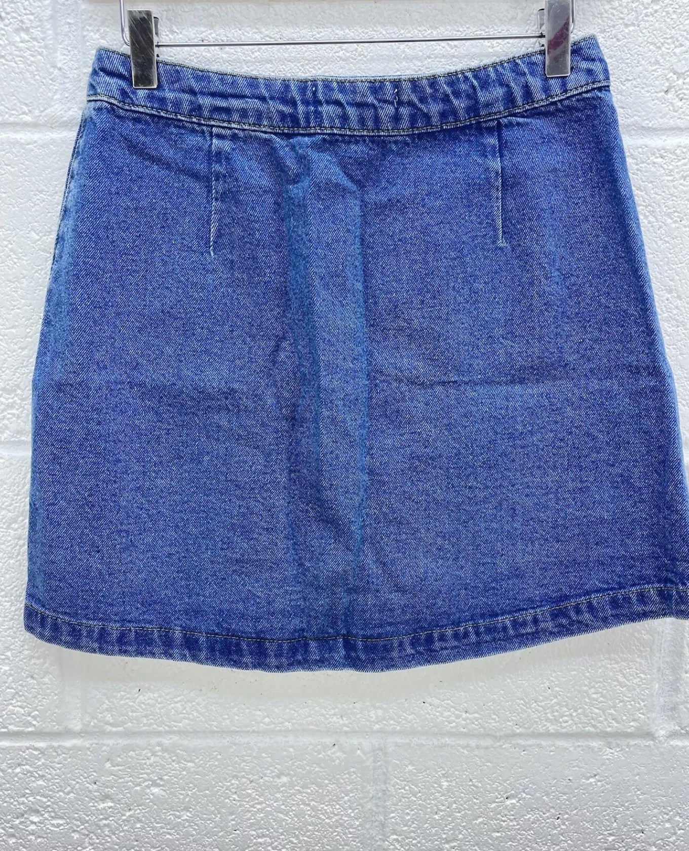 Women Solid A-line Blue Skirt