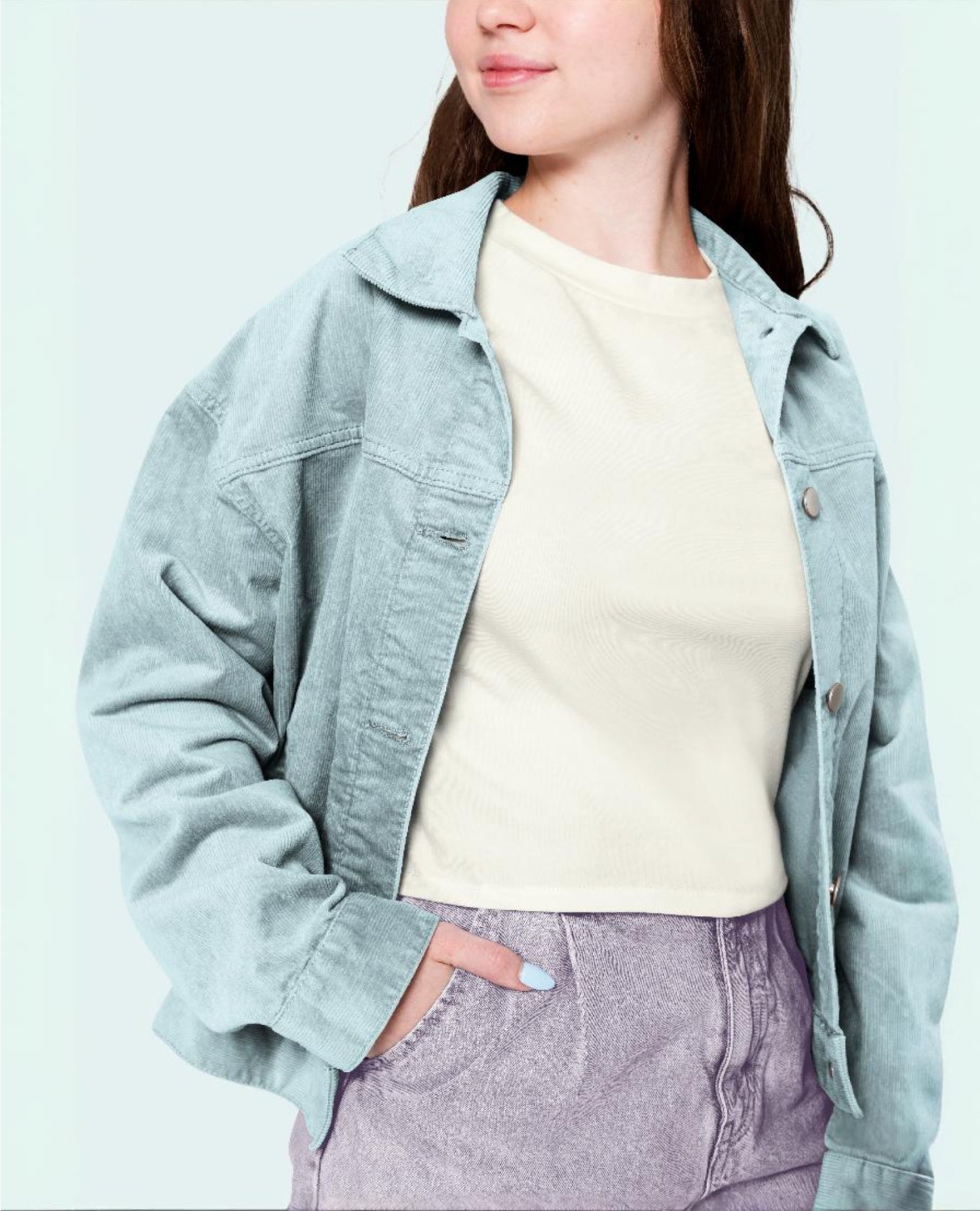 Women Solid Denim Jacket