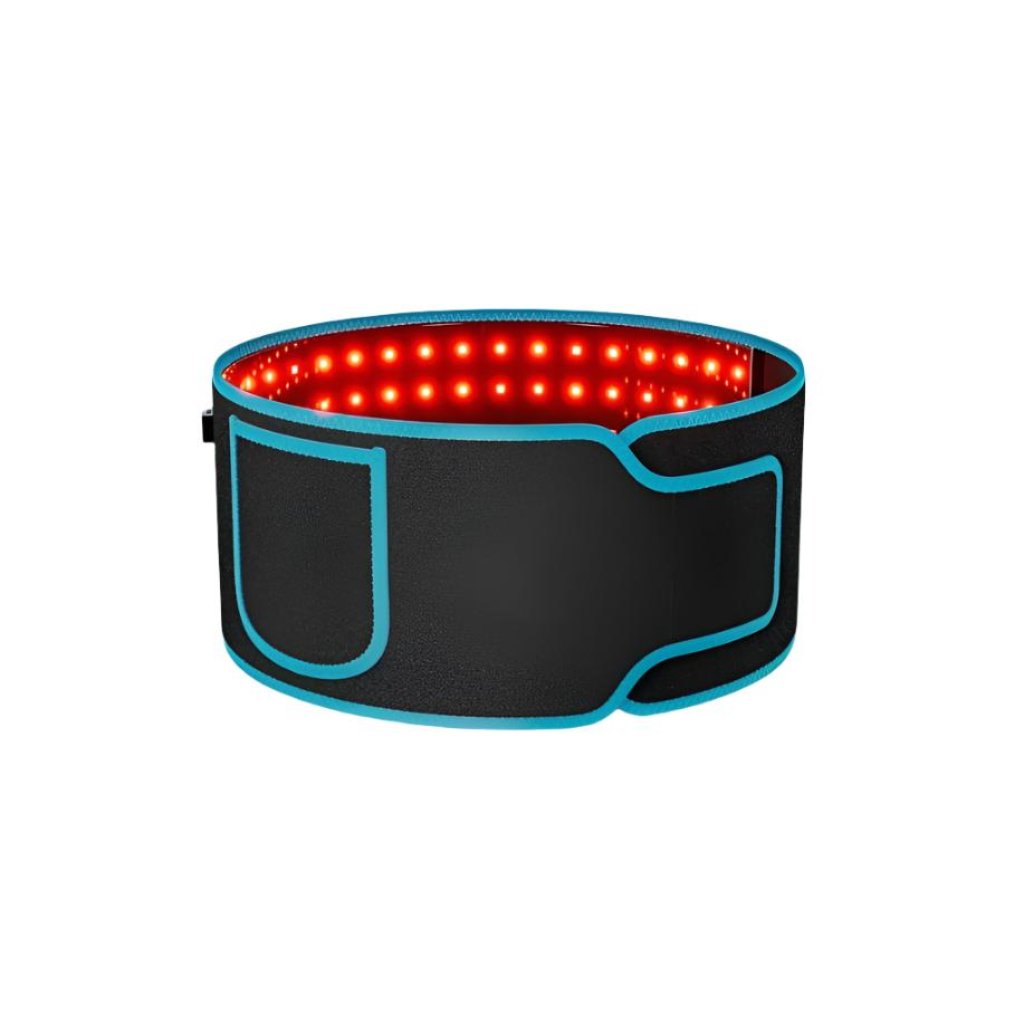 nicebeam Red Light Therapy Wrap featuring 63 red lights and 42 infrared lights for targeted pain relief and muscle recovery