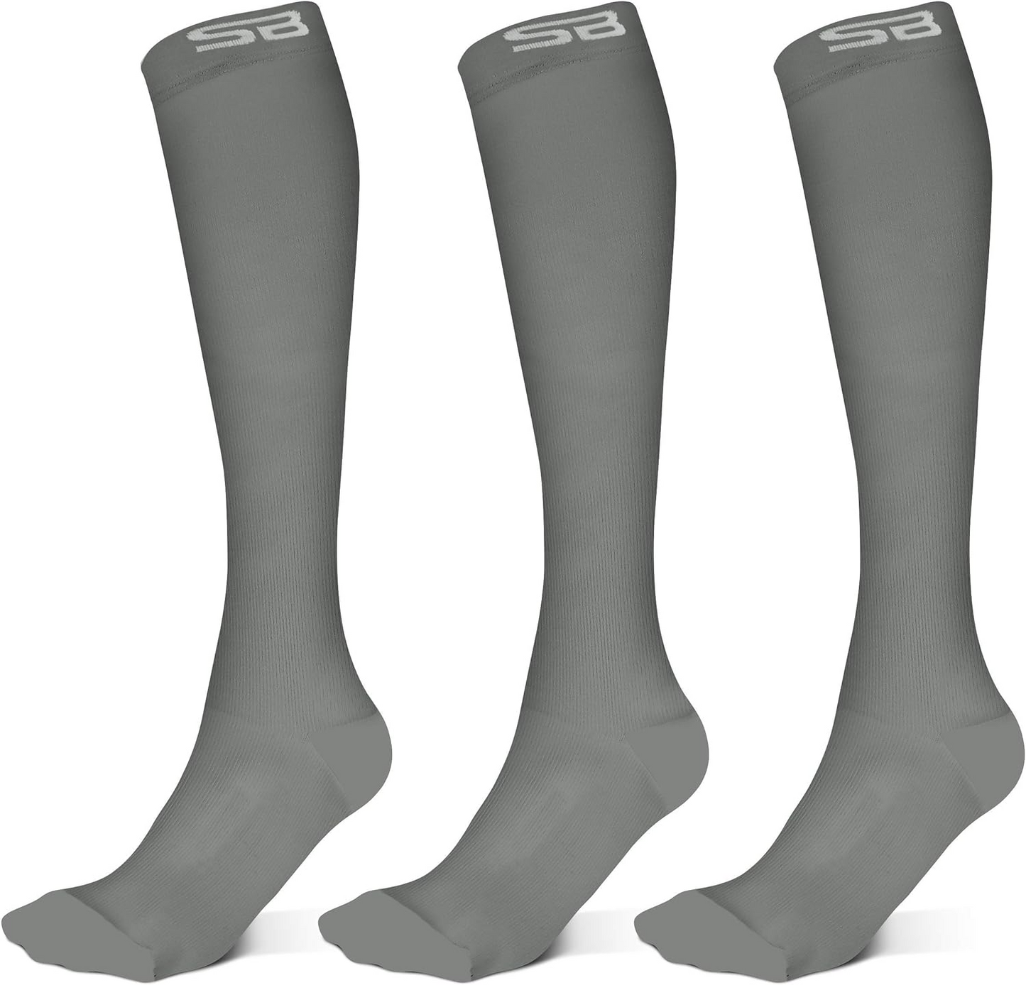3-Pair Compression Socks (15-20 mmHg)