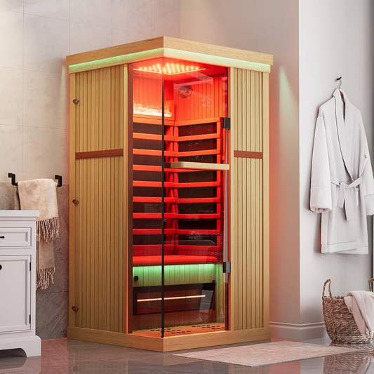 NiceBeam 1–2 Person Full-Body Infrared Sauna with Red Light Therapy