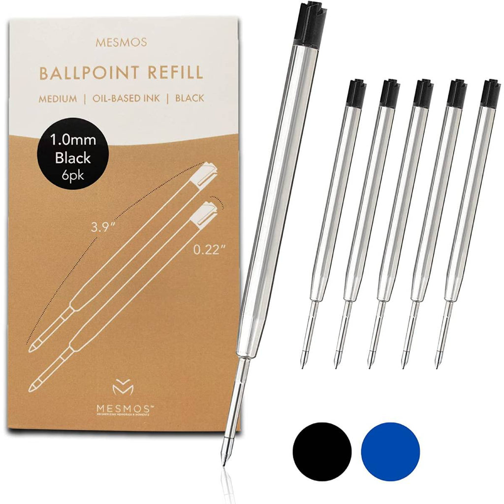 Black Ballpoint Refills 3.9 inches (6pcs)