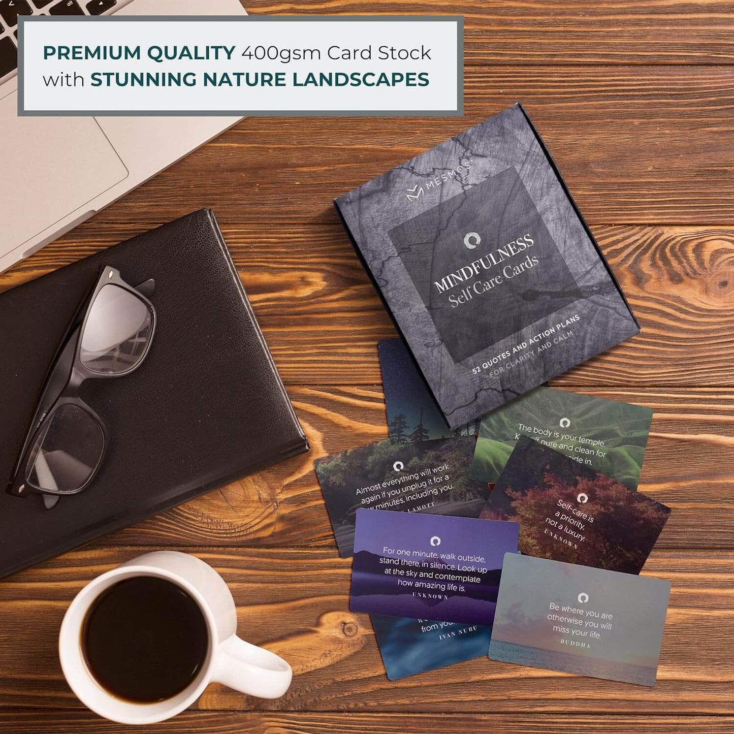 Mindfulness Self Care Cards - Nature Series (Larger Size)