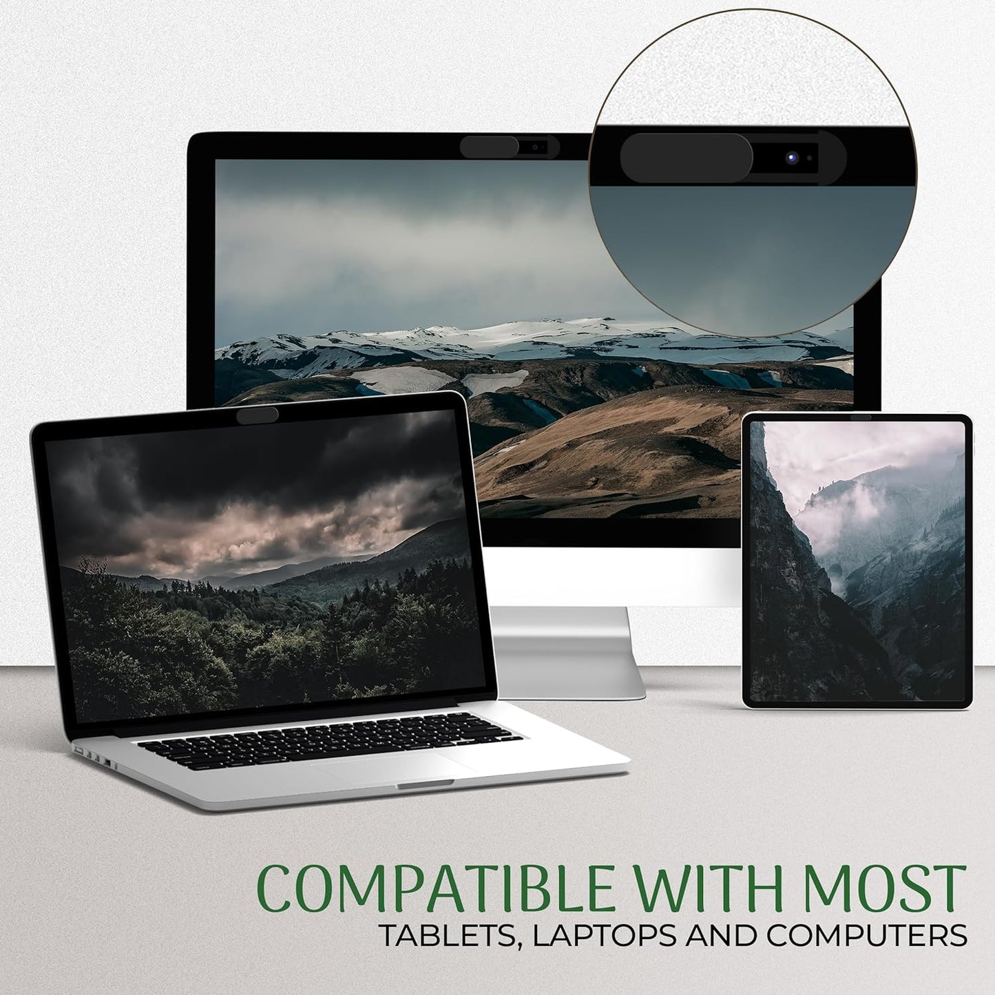 Sleek Black Camera Covers - Large