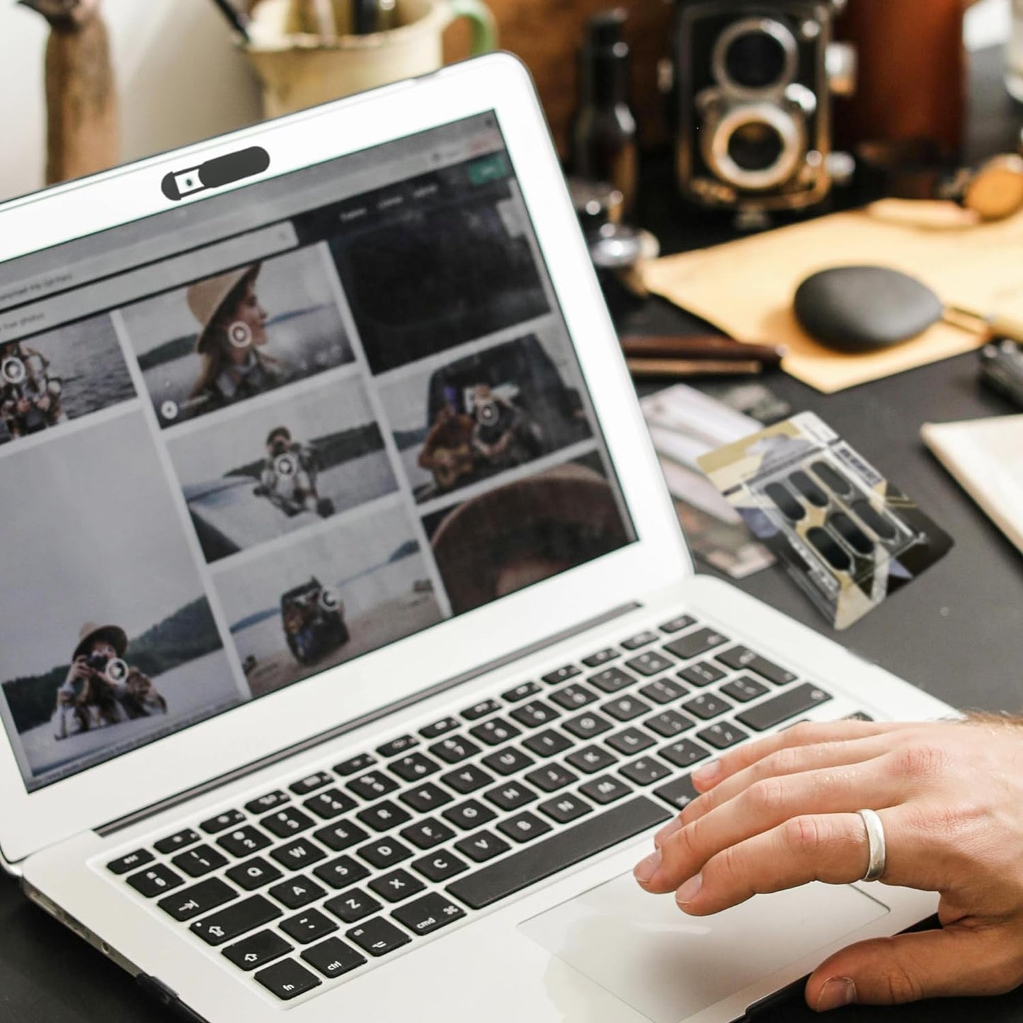 Sleek Black Camera Covers - Large