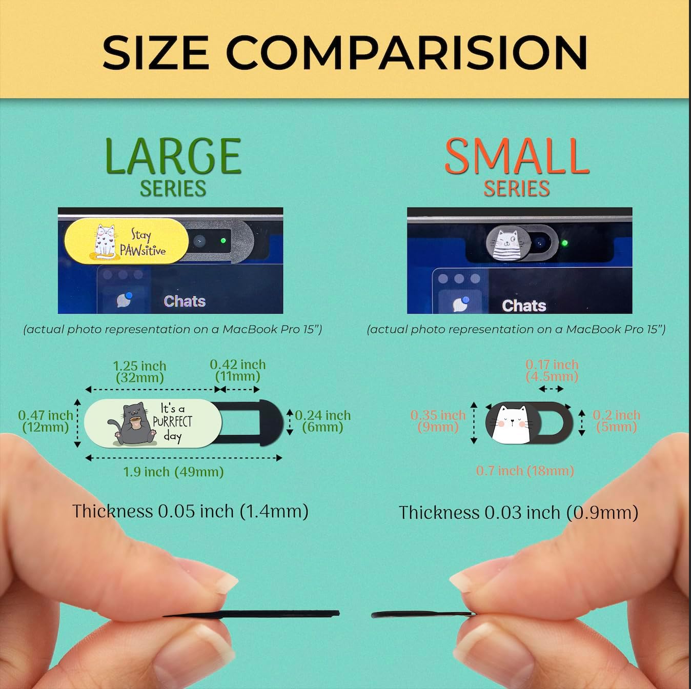 Cat Lovers Webcam Covers (Large)