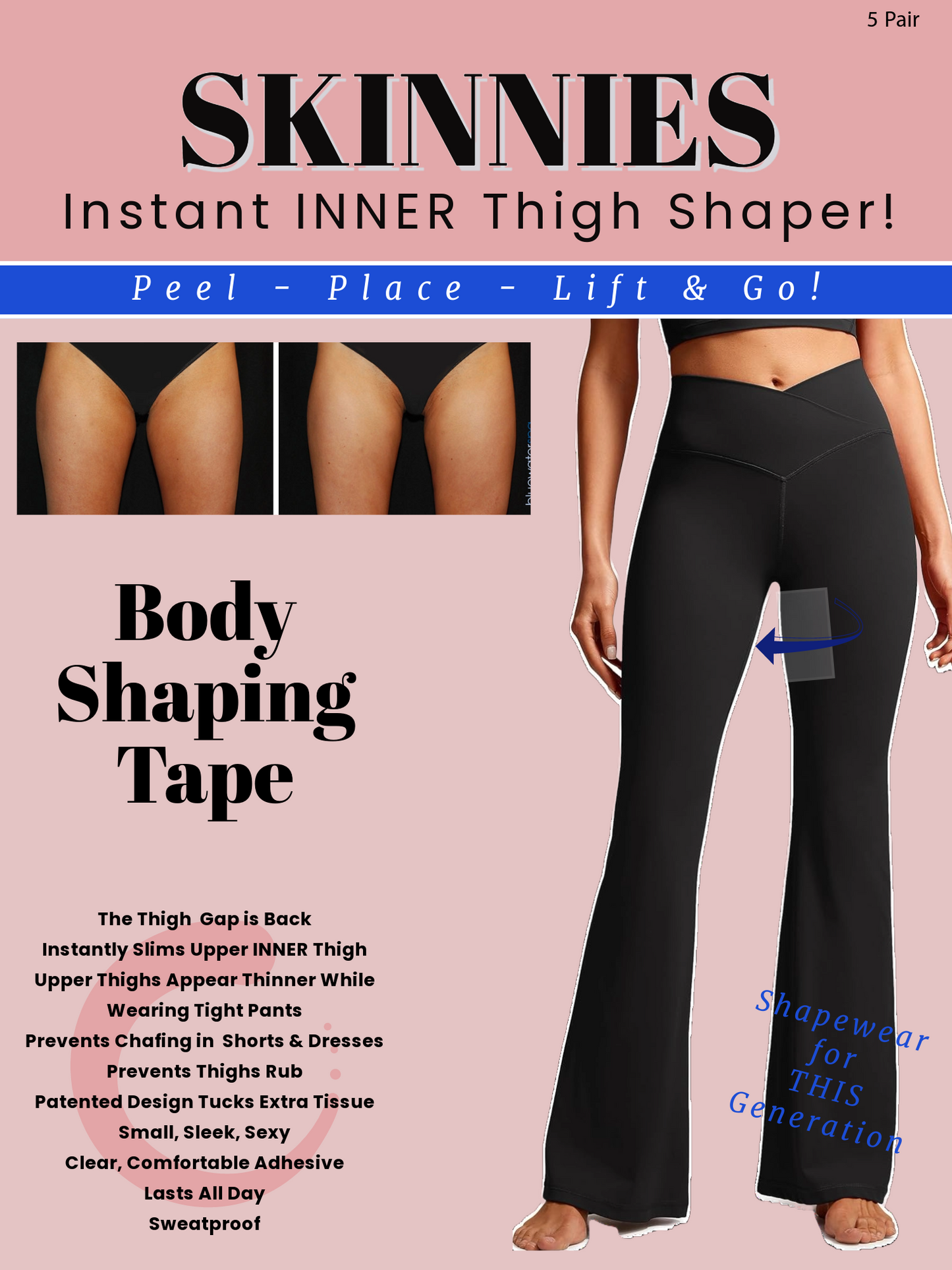 Instant Inner Thigh Shaping Tape