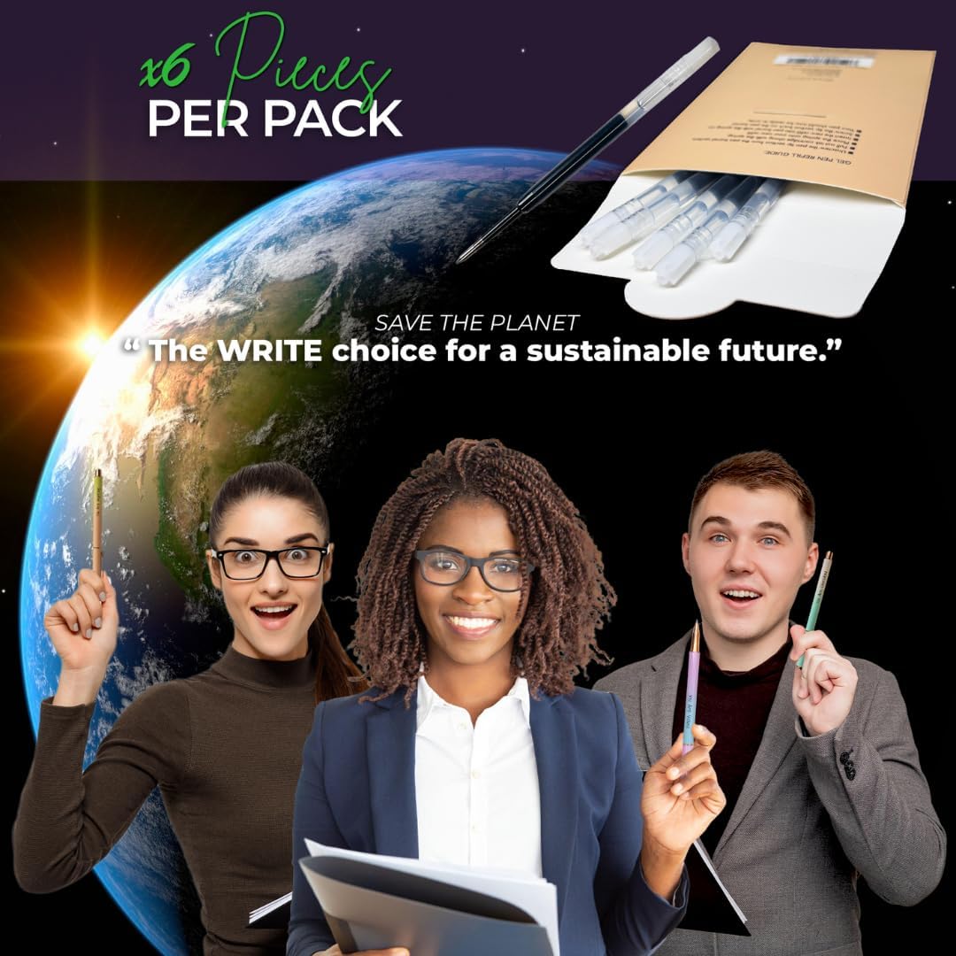 Black Gel Pen Refills 3.9 inches (6pcs)