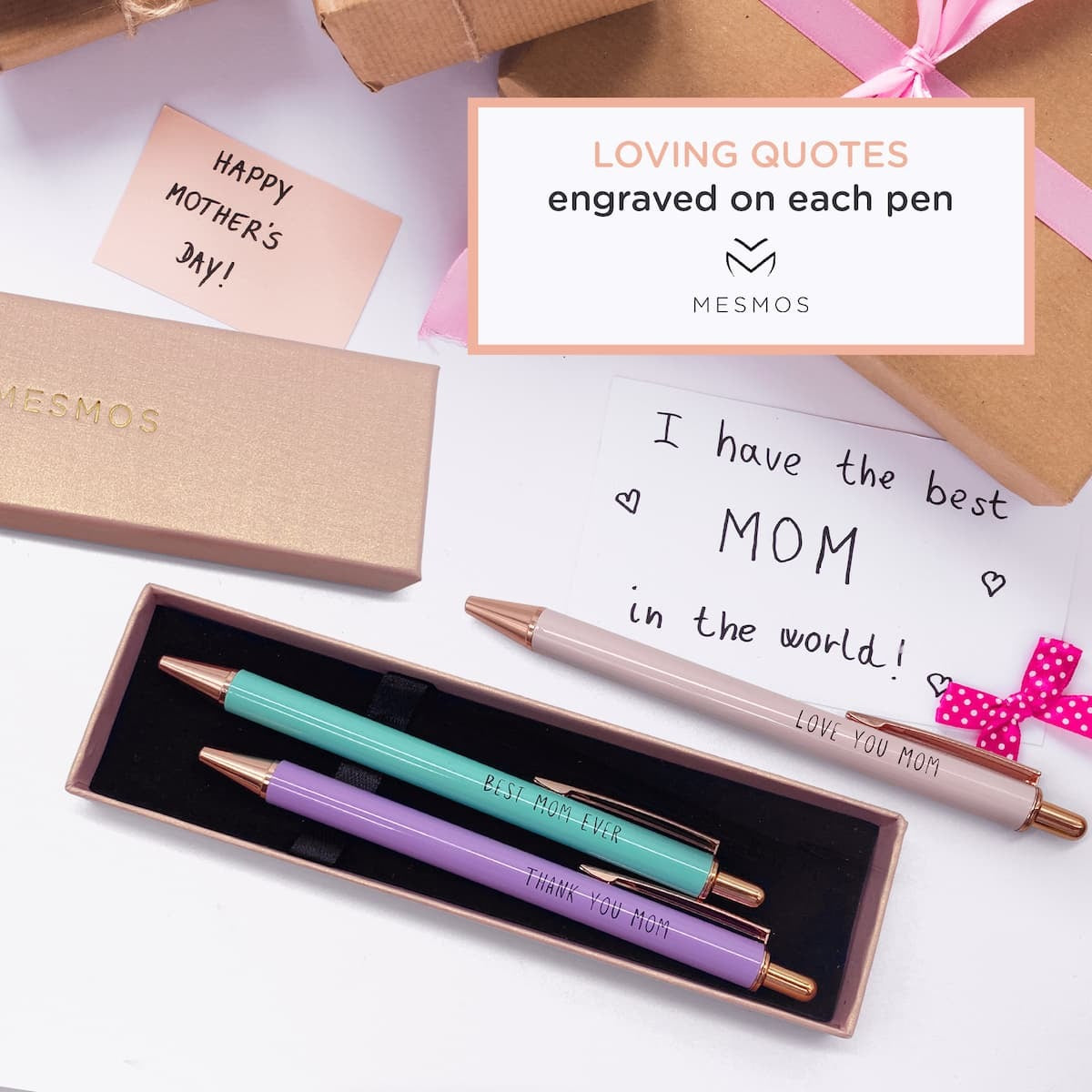 Pastel Series - Love You Mom Pen Set (3pcs)