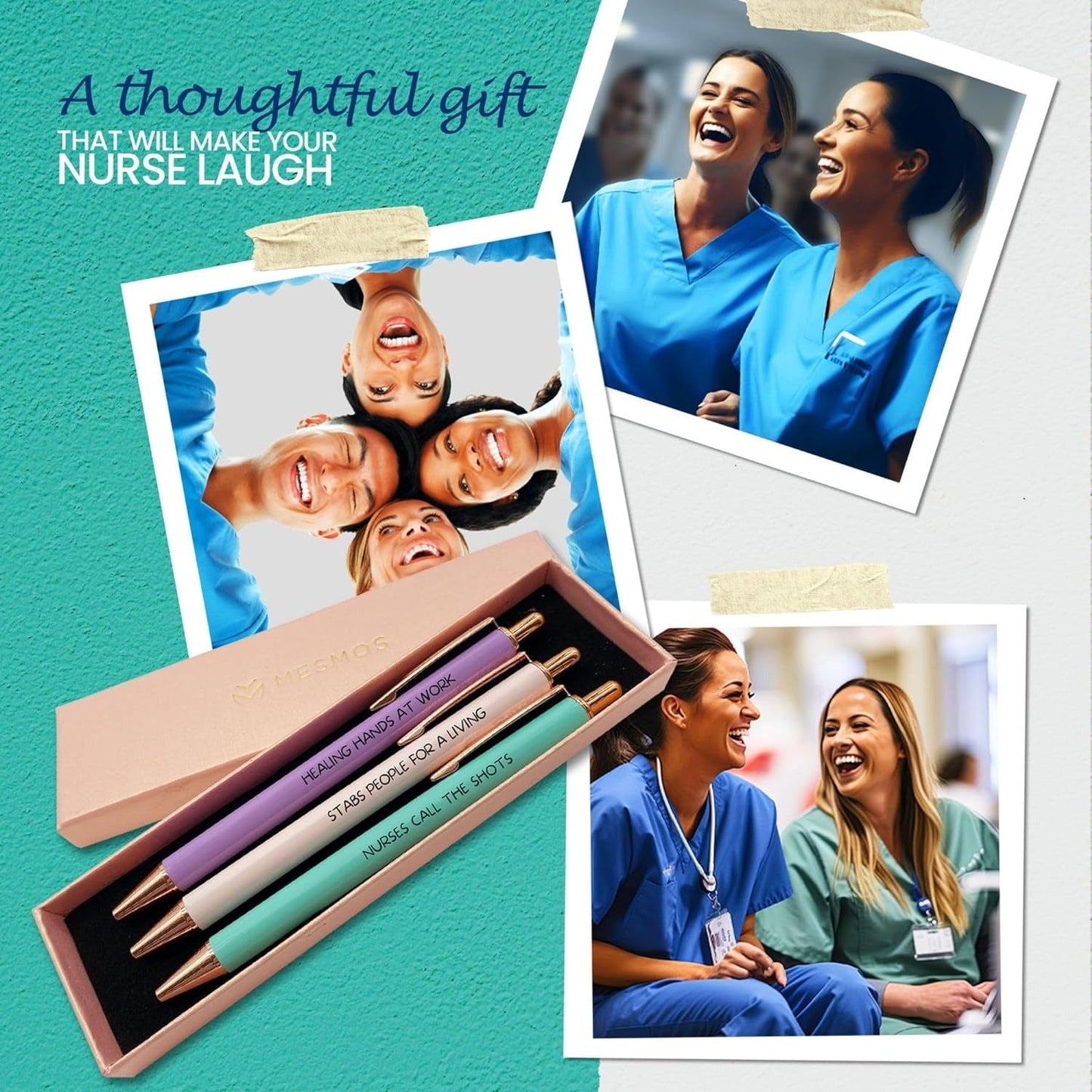 Pastel Series - Funny Nurse Pen Set (3pcs)