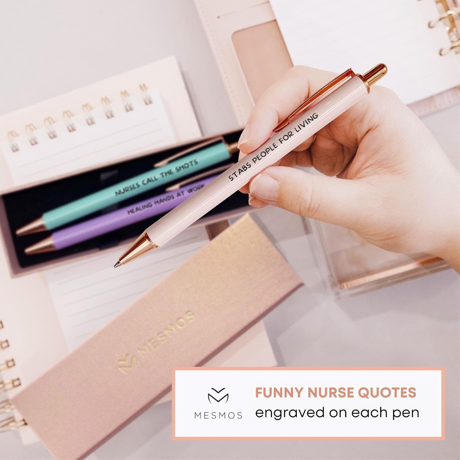 Pastel Series - Funny Nurse Pen Set (3pcs)
