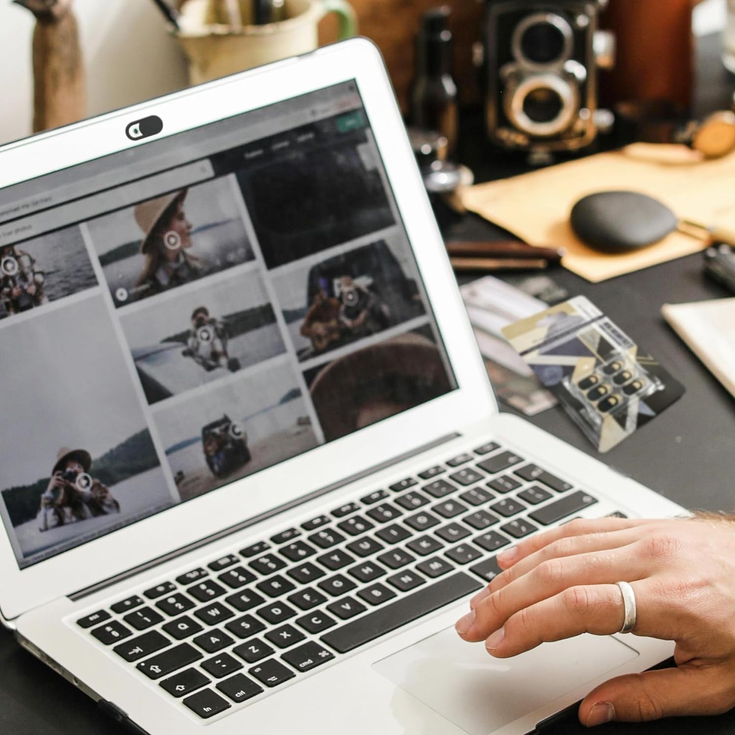 Sleek Black Camera Covers - Small