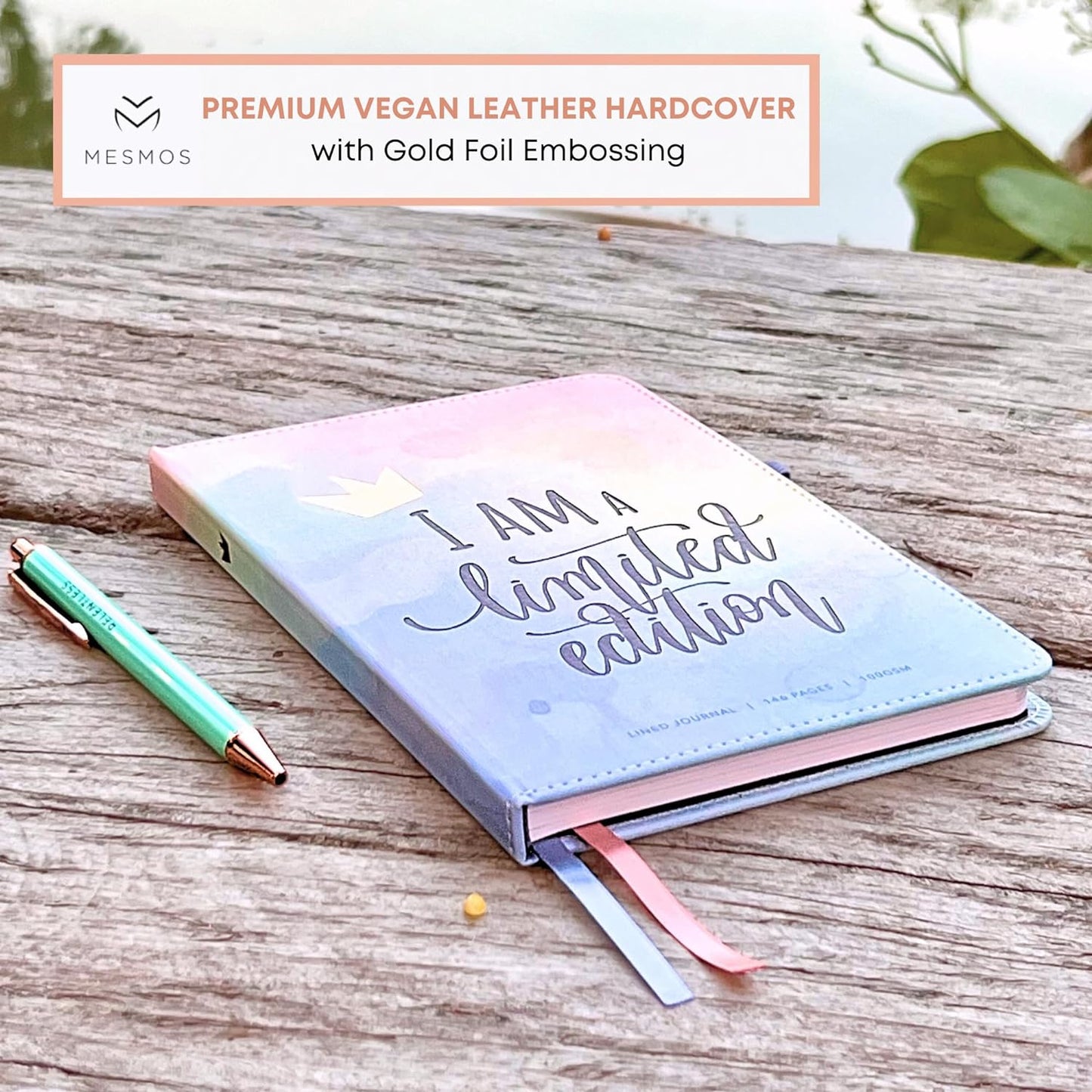 Vegan Leather Journal - Pastel Dreamwave
