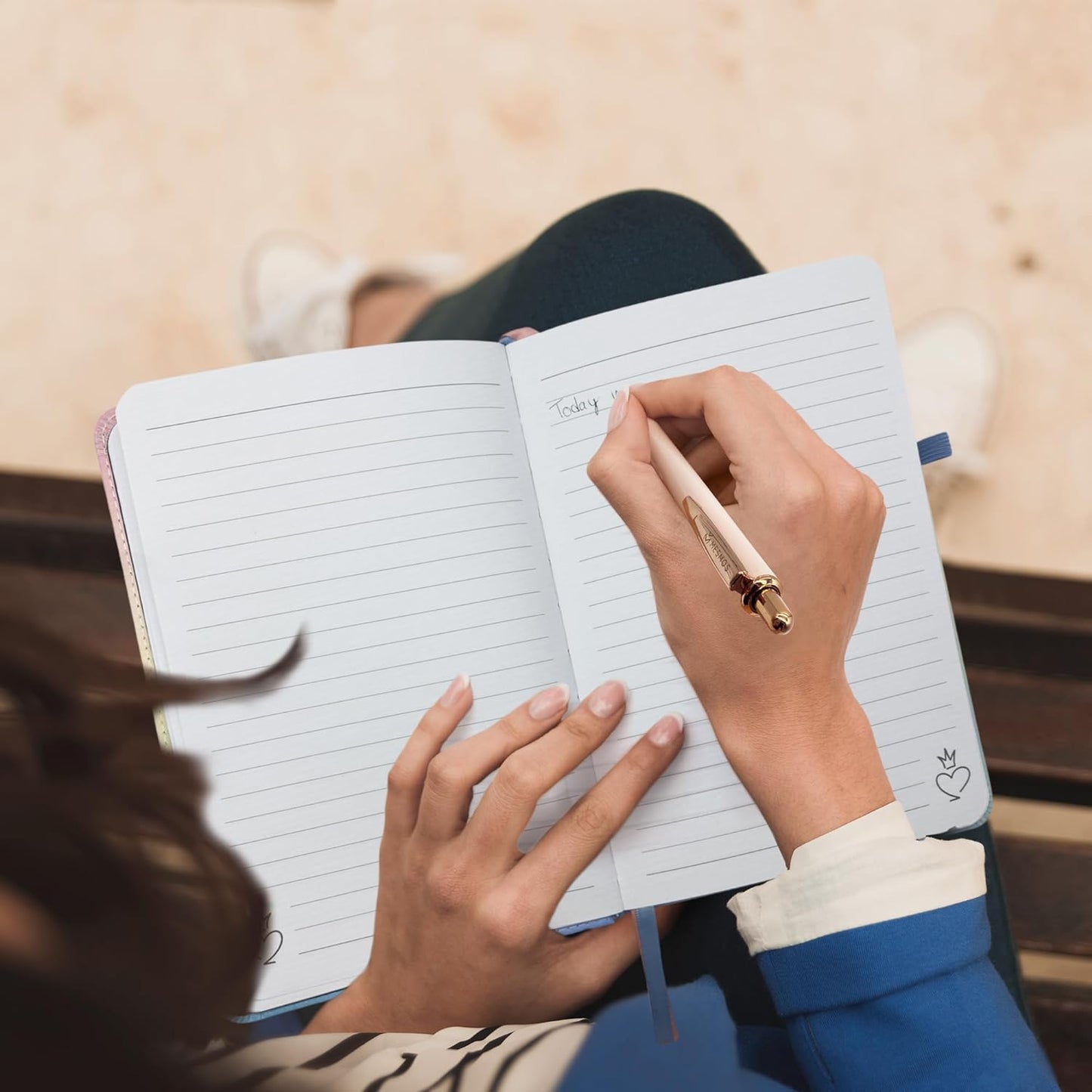 Vegan Leather Journal - Pastel Dreamwave