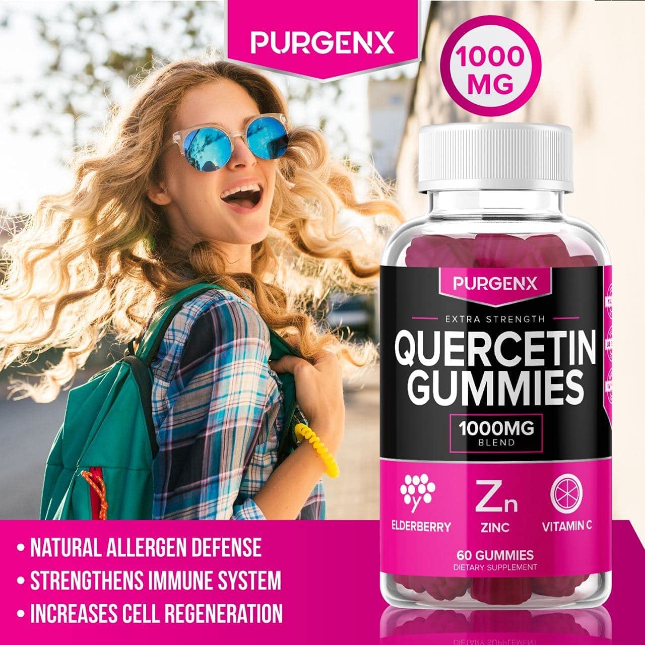 Quercetin + Zinc + Vitamin C + Elderberry Gummies