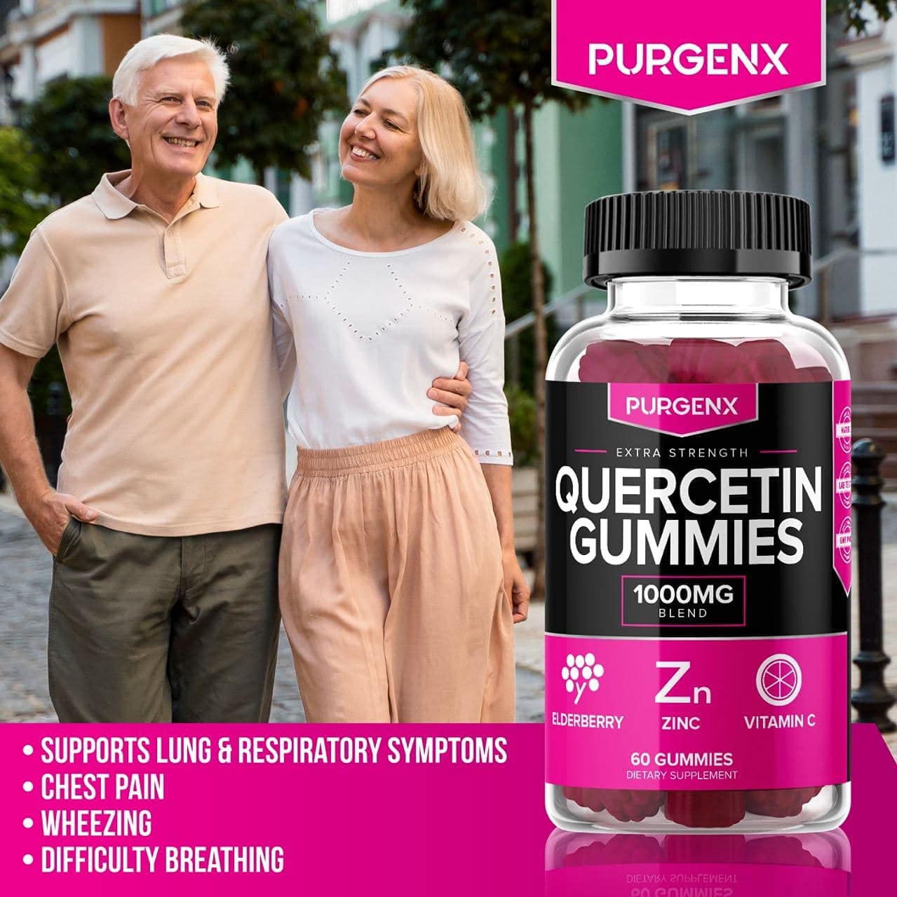 Quercetin + Zinc + Vitamin C + Elderberry Gummies