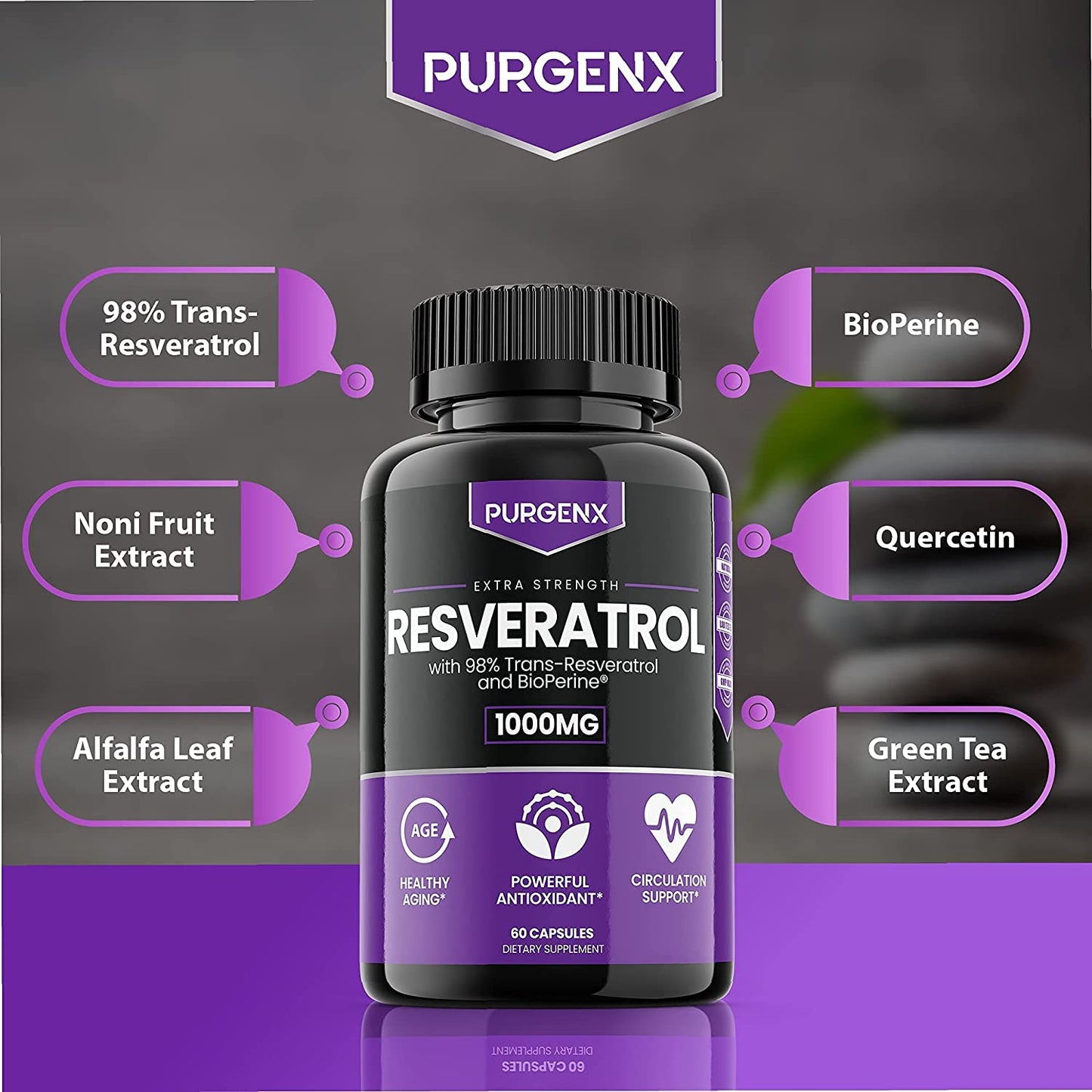 Resveratrol 1000mg (2 Pack)